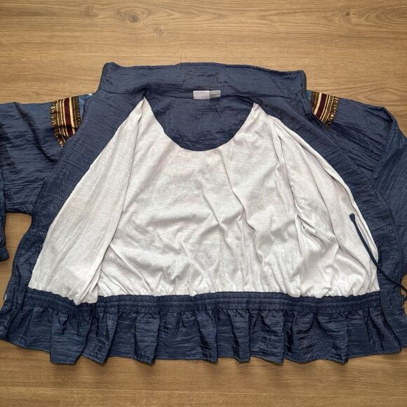 Vintage 80s Windbreaker Basic Editions Women Size L Floral Jacquard Lining Retro - Picture 8 of 11